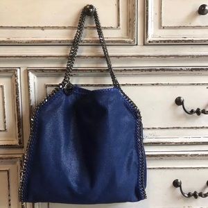 Stella McCartney Falabella Blue Shaggy Deer tote